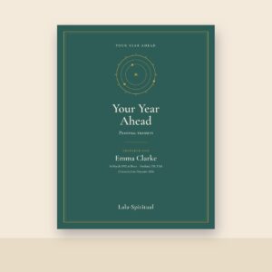 Sample cover printed with the name and birth details