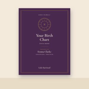 Sample cover printed with the name and birth details